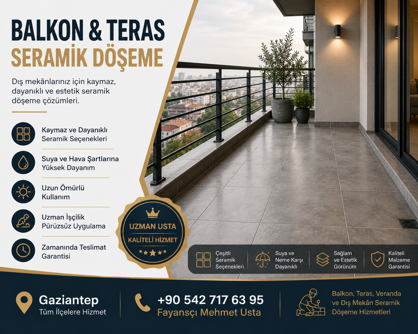 Balkon ve Teras Seramik Döşeme